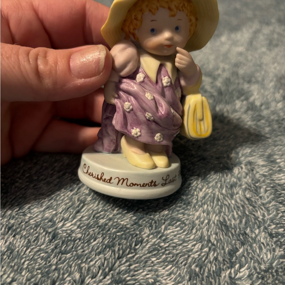 Avon Cherished Moments Figurine - Purple and Yellow